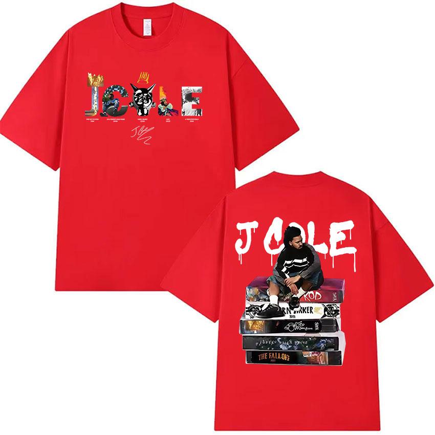 Rapper J Cole THE FALL OFF Tour Album 2026 Graphic T Shirt Unisex s Vintage Oversized Cotton T-shirts Unisex Hip Hop Clothing T-shirt S
