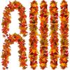 Flexible Autumn Leaf Garland Layered Leaf Clusters Faux Maple Vine Fall Leaf Vine  Wedding Decor