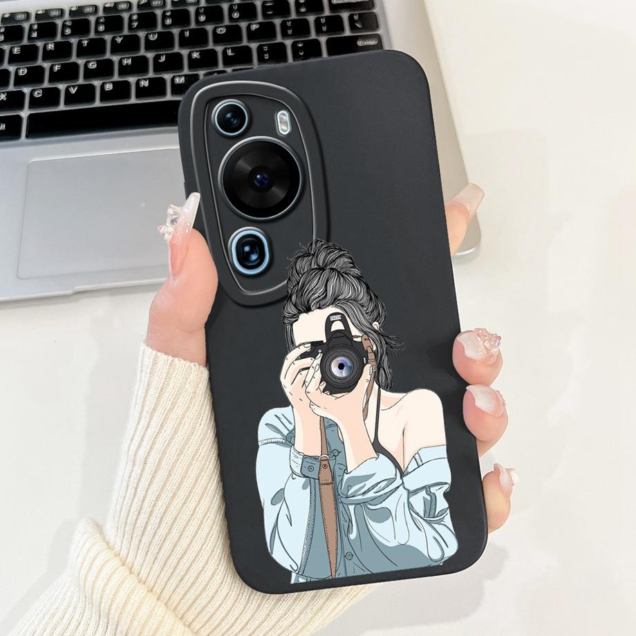 For Huawei P60 Art P60 Pro HuaweiP60 Case Cover Soft Silicone TPU Flower Butterfly Girly Fashion Painting Bumper Fundas