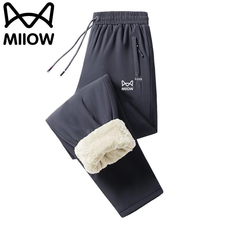 

Men s Lamb Wool Lined Warm Casual Pants 5XL