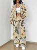 1116 New Popular Autumn and Winter New European and American Women's Clothing Flower Printing Suit Women