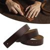 Modern No Closure Leather Belt Men Belt Buckleless Even Punch Hole All Day Comfortable Waistband for Formal Casual