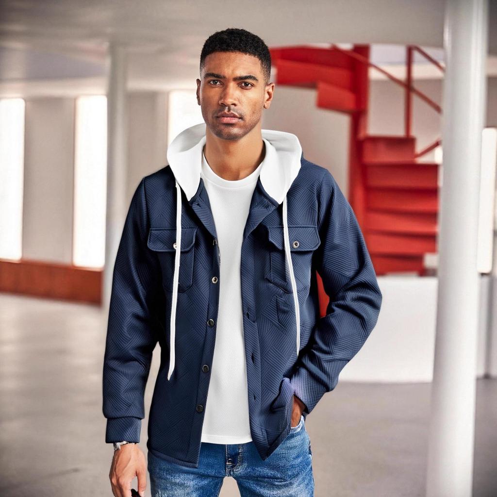 Men's Autumn Hooded Cardigan Jacket - New Arrival Casual Solid Color Sweatshirt