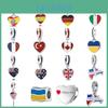 Ukrainian Copper Shaped New Heart British Flag Pendant Form Suitable For Original Charm Bracelet Diy Boutique Jewelry