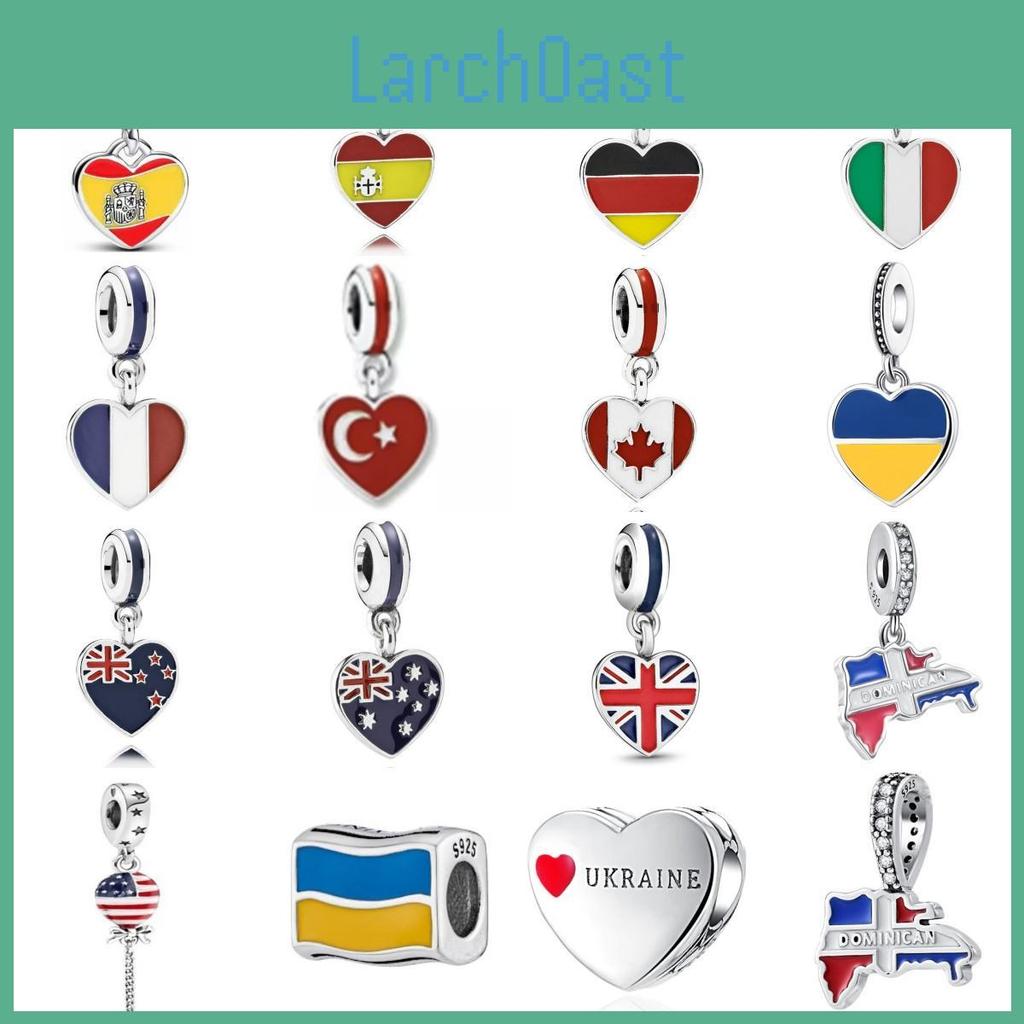Ukrainian Copper Shaped New Heart British Flag Pendant Form Suitable For Original Charm Bracelet Diy Boutique Jewelry