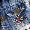 New Vintage Metal Badge British Crown Brooch Pin Retro Shield Medal Denim Pins for Backpack Accessories