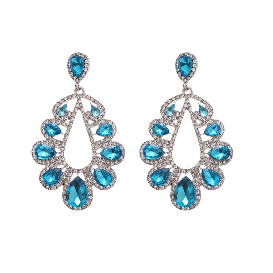 Silbernadel Strass Tränenohrringe: Luxuriöse, Modische, Hochwertige Hofstil-Stecker mit einem Individualistischen, Übertriebenen Design.