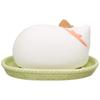 Yakushi Kiln Nekobiyori Eco Humidifier Height 8cm Napping Cat 9648 Approx.