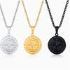 Brújula Moneda Brújula Colgante Hip Hop para Hombre