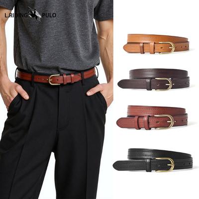 Fashionable and Versatile Belts, Pin Buckle Belts, Simple Men's Genuine Leather Belts, New Style Trendy Belts