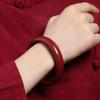 10mm Taro Paste Round Bar Thick Tianshan Jade Bracelet, New Chinese Qipao Style, Imperial Concubine National Style for Women