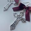 Cute Gothic Retro Cross Bow Dangle Women's Earrings