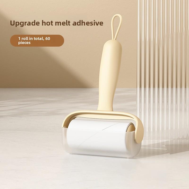 Household Hairbrush with Detachable Replaceable Roll Paper Drum - Powerful Pet Dust Removal Tool for Cleaning Clothes, Hair and Pets' Fur