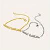 1 Pc Stainless Steel Fashion New Zodiac Letter Pendant Bracelet Jewelry NK Chain Twelve Constellations Birthday Gift
