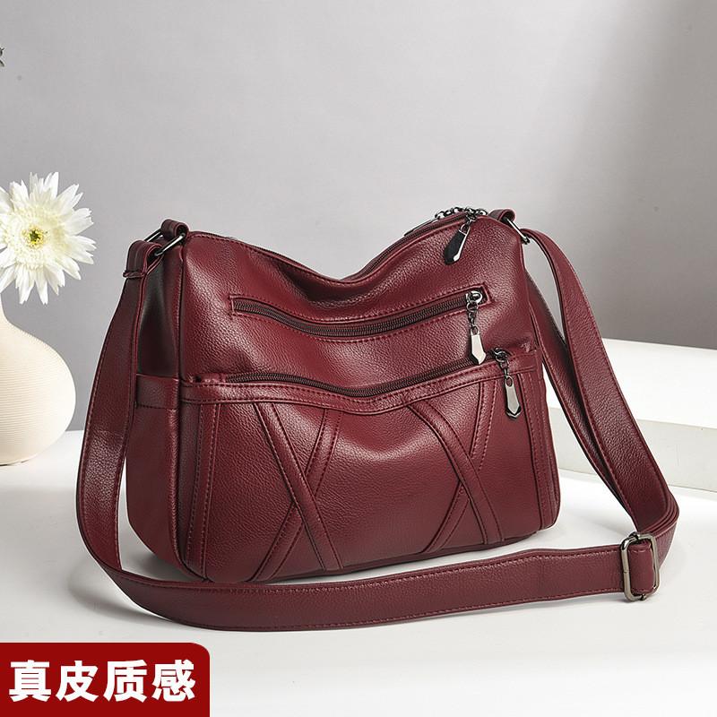 Stylish Soft Pu Leather Multi-layer Shoulder Crossbody Bag For Women With Spacious Capacity
