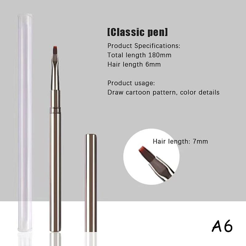 

Nail Glue Phototherapy Brush UV Gel Painting Pen Nail Art Drawing Liner Brush Metal Manucure Professionnel Brushes Tools
