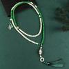 Women's Fashion Long Layering Beaded Fringe Necklace with Glass Stone Accents for Comfortable and Stylish Wear in Various Occasions