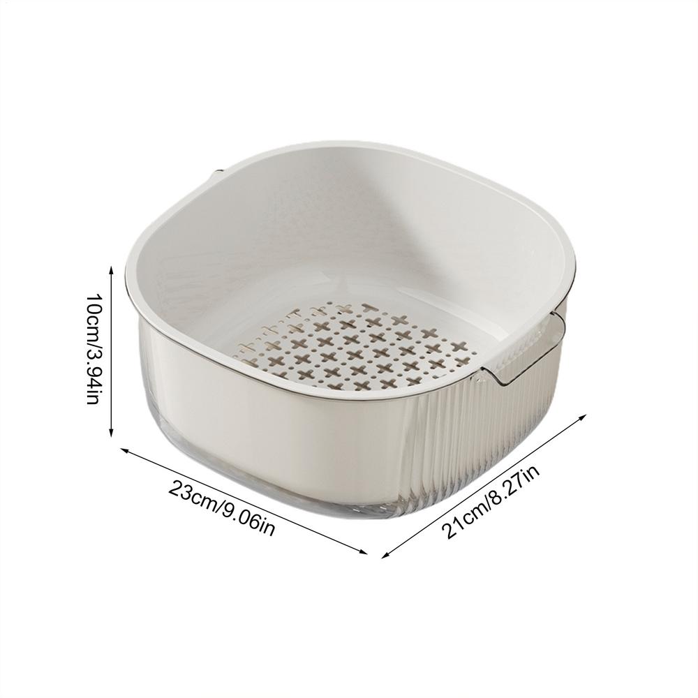 Vegetable Strainers And Colanders Double Layered Pasta Rice Colander Strainer With Bowl For Pasta Spaghetti Berry Salads