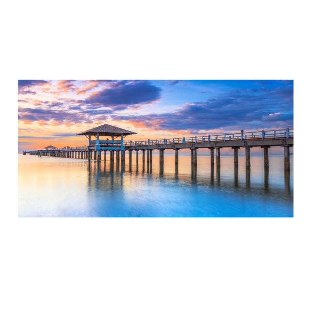 Sea Beach Bridge Posters And Prints Landscape Pictures Canvas Painting Modern Home Decor Wall Art For Living Room Sunset Cuadros
