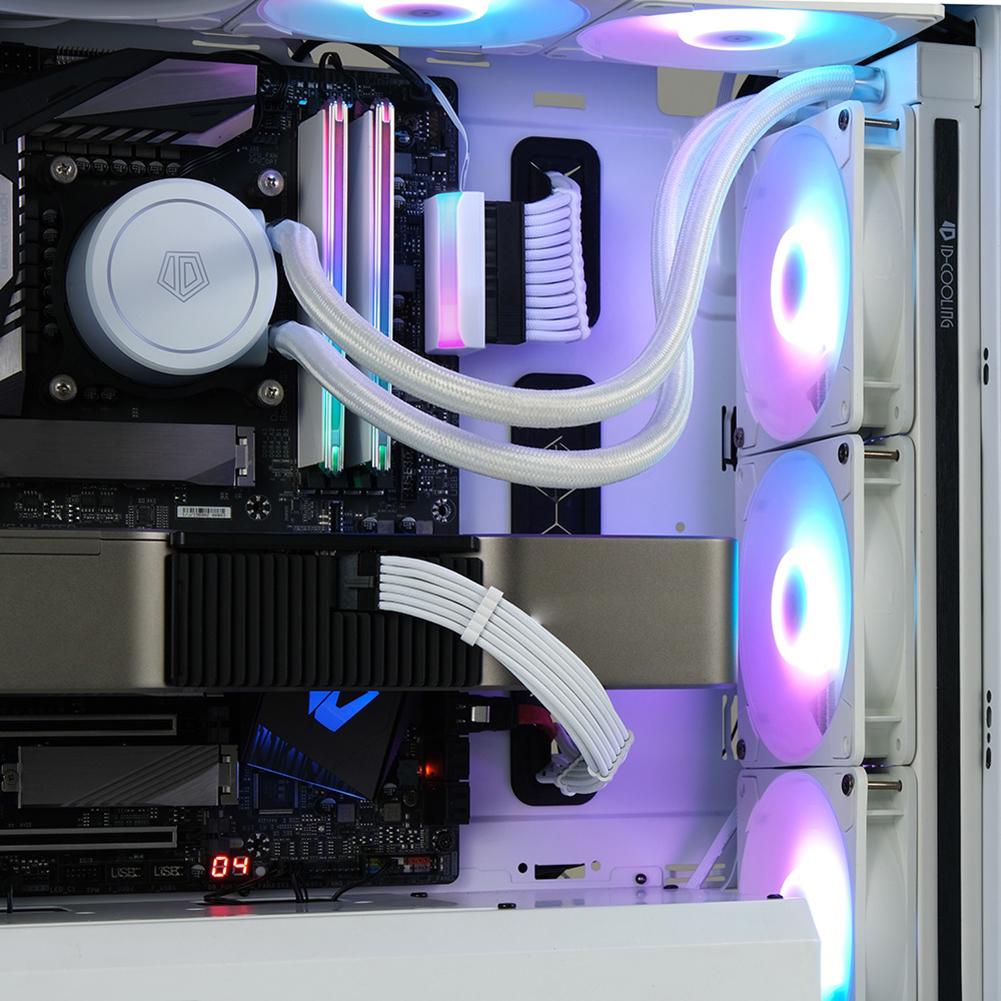 ATX 24Pin To 90 Degree Power Supply Cable Connectors Computer Parts Motherboard Power Connectors Aura Sync DIY Mounting