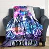 Name Custom Linkin Park Print Flannel Blanket High Quality Warm Comfortable Cover for All Seasons Perfect for Gifts Home Decor