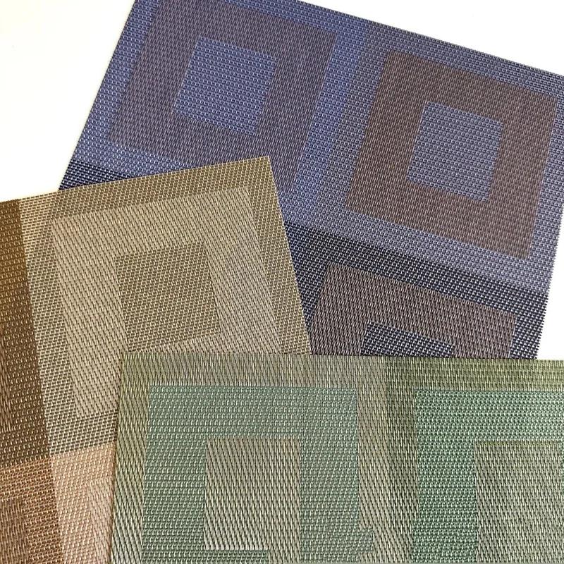 Square Frame PVC Placemats Heat Insulation Non-slip Waterproof Mats Western Food Mat Hotel Table Decoration and Accessories