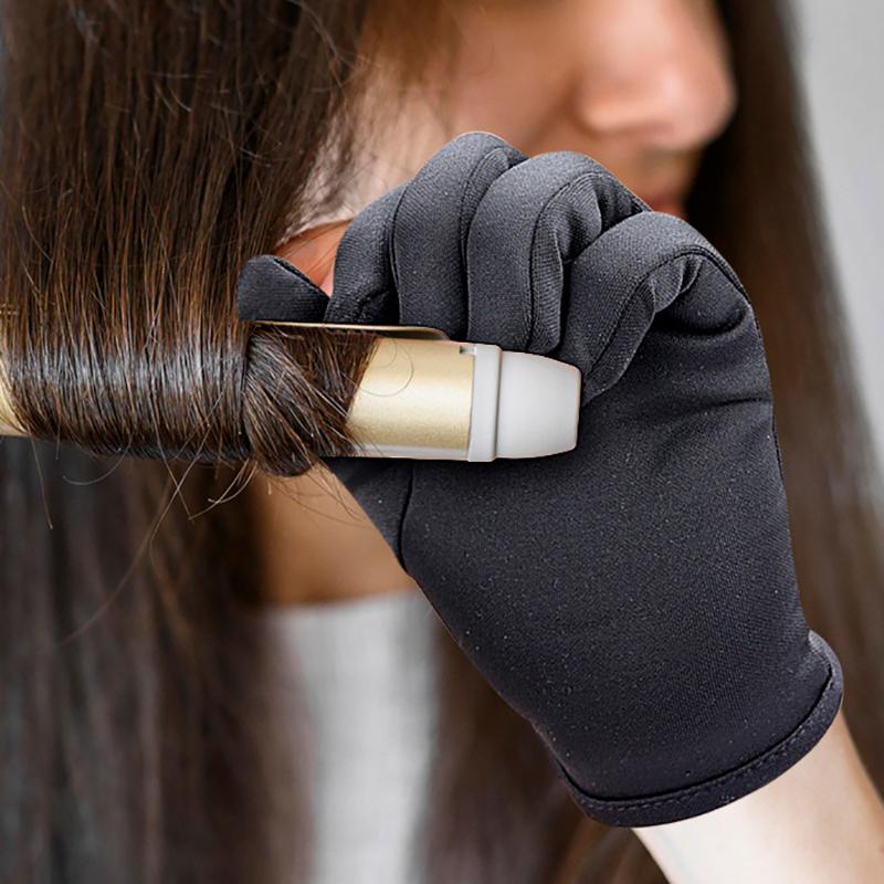 Glätteisen Dauerwelle Lockenfriseur Hitzebeständiger Fingerhandschuh Haarstyling-Werkzeuge Hitzebeständige Schutzhandschuhe