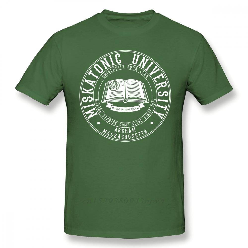 Arkham Horror T Shirt Miskatonic University Book Club TShirt Unisex Short Sleeve 100 Cotton Tee Shirt Oversized Streetwear Tshirt