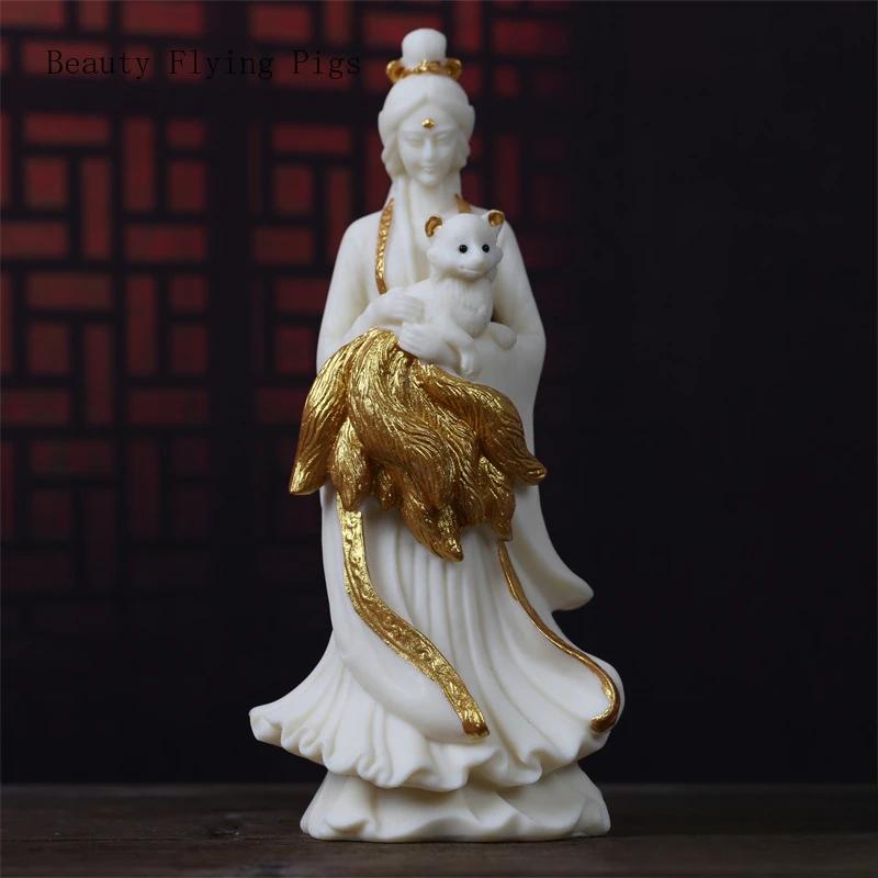 Klasická a kreativní slonovinová dekorace ovoce devítiocasá liška Domov, obývací pokoj, řemesla se sochou Buddhy Umělá