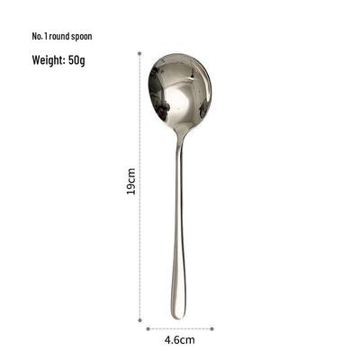 ZISIZ Stainless Steel Long Handle Round Spoon