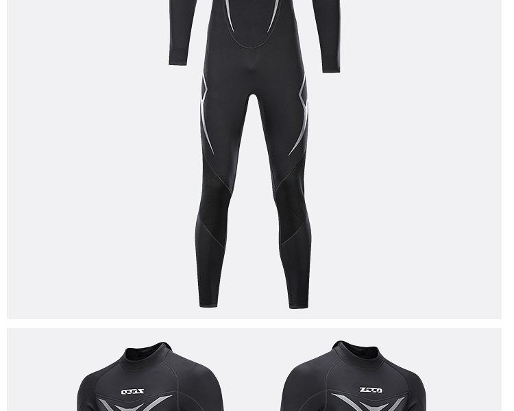 Men's 3mm ZCCO Warm Elastic Wear-Resistant Winter Diving Wetsuit