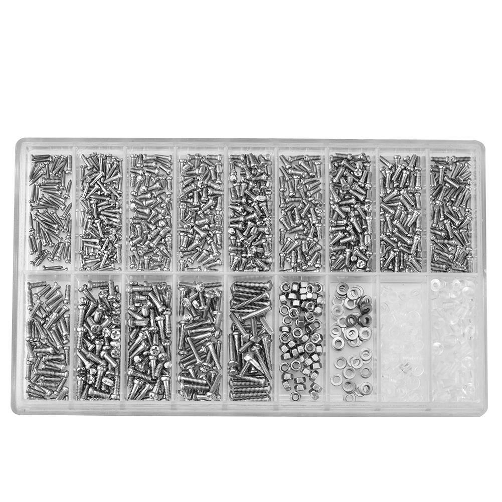 1000 szt. Mikro Śrubki Nakrętki do Okularów Okularów Okularów Naprawa Zegarka