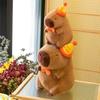 Birthday Hat Kapibara Cute Capybara Plush Toy Doll Cute Children'S Doll Gift