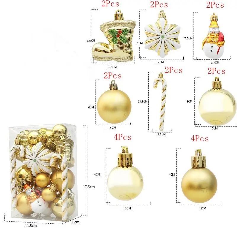 20/29 szt. Wiszące na choinkę Ozdoba świąteczna kula do dekoracji domu pokoju Nowy Rok Navidad Wisiorek Kula Prezent Akcesoria DIY