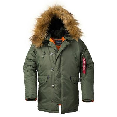 Blouson aviateur homme avec col en fourrure militaire épais chaud manteau à capuche homme