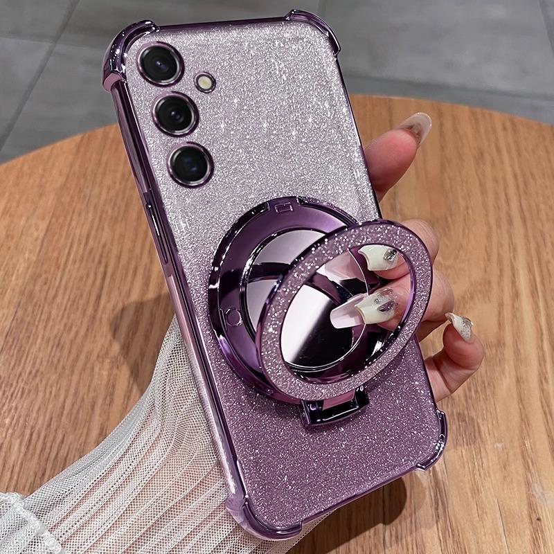 Samsung S11 Mobile Phone Case with Lens Film Anti-drop Galaxy S11ultra Glitter Mirror Magnetic Suction Bracket