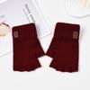 Knitted Half Finger Gloves Thick Driving Gloves Fashion Fingerless Gloves  Cycling Driving Use