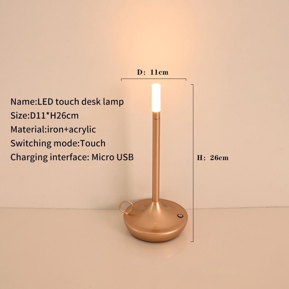 Luxury Table Lamp Modern Iron Art Usb Rechargeable Led Table Light For Outdoor Terrace Restaurant Bar
