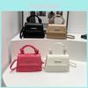 Stylish Versatile Small Square Handbag For Women In Black White And Khaki Colors
