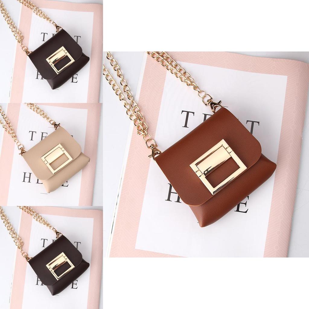 Mini Waist Bag With Chain Strap For Men And Women In Pu Material For Street Style Fashion