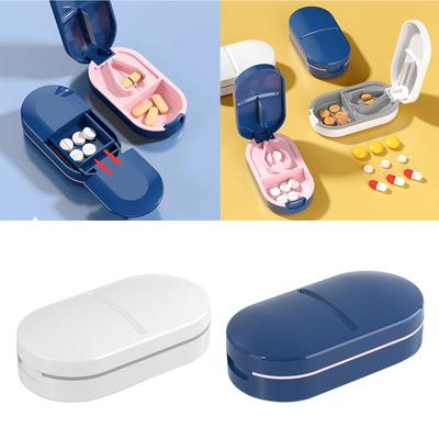 Der Pillenschneider der dritten Generation Tragbarer Neuer Pillenspender Handgepäckverpackung Tragbare Kleine Medikamentenschneidebox