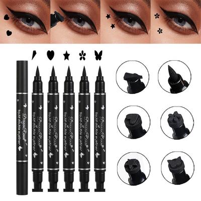 Double-headed Star Seal Eyeliner Waterproof Non-Smudge Novice Love Plum Blossom Embellishment Eye Corner Eyeliner Eyeliner Waterproof