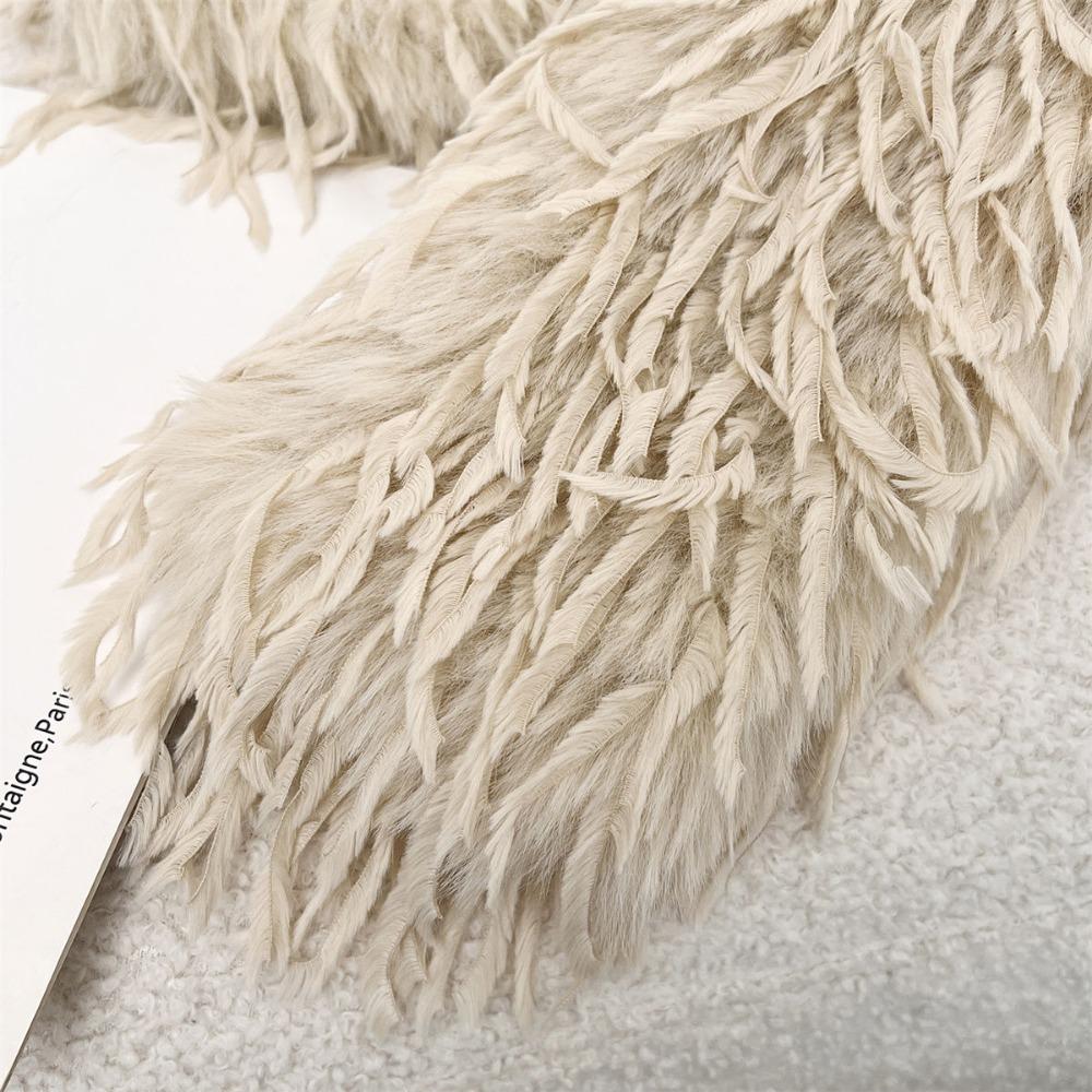 Imitation Ostrich Tassel Versatile Spice Girl Plush Long Hair Scarf Encryption Premium Sense Thickened Warm Scarf Shawl