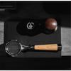 Stainless Steel Bottomless Portafilter Wood Handle Filter Basket for Espresso Machine Rustproof Coffee Accessories