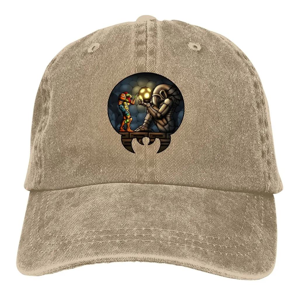 Primele șepci de baseball Chozo cu cozoroc Șapcă Super Metroid Joc Pălării de protecție solară pentru bărbați