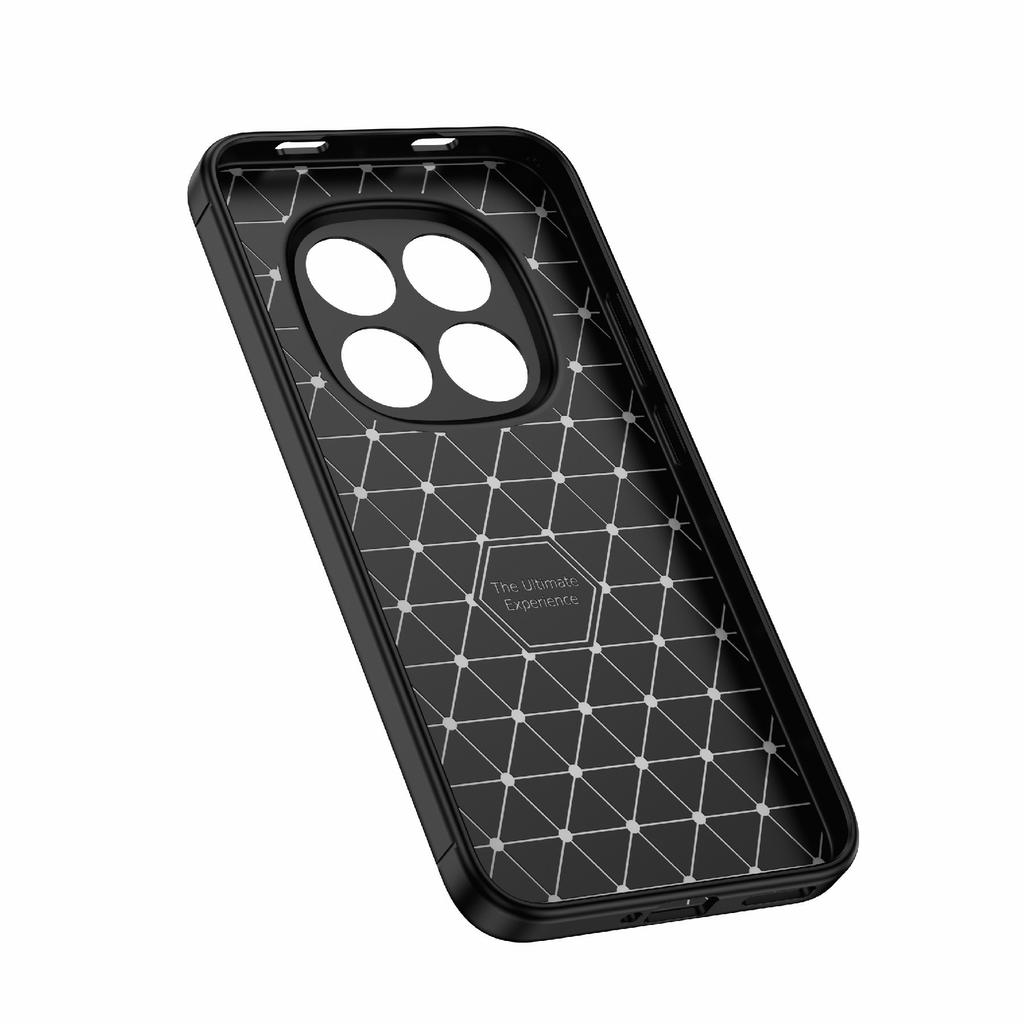 For Xiaomi Poco M8 Pro 5G/Redmi Note 15 Pro+ 5G (Global) Case Litchi Texture TPU Flexible Phone Cover, Black