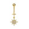 Stainless Steel Butterfly Chain Navel Ring Elegant Navel Button Trendy Belly Navel Stud  Seaside