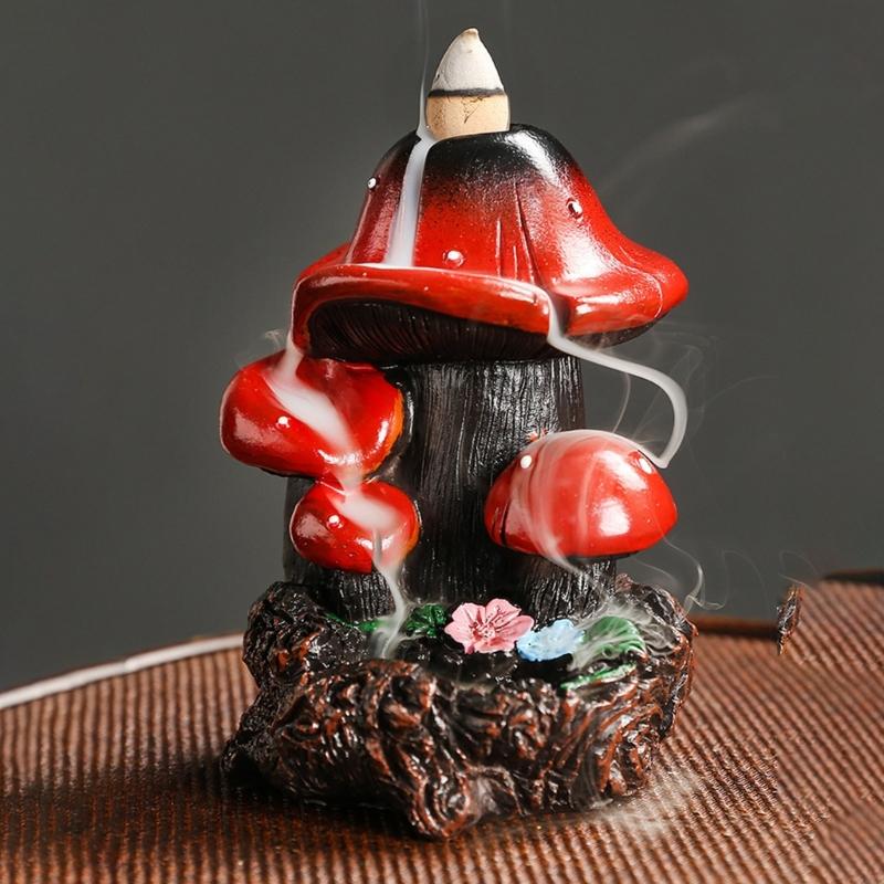 62KD Mushroom Backflow Incenses Burners for Enhancing Home Fragrances and Decors