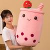 Simulation milk tea doll plush toy throw pillow funny doll pearl milk tea cup cushion milk tea shop decoration