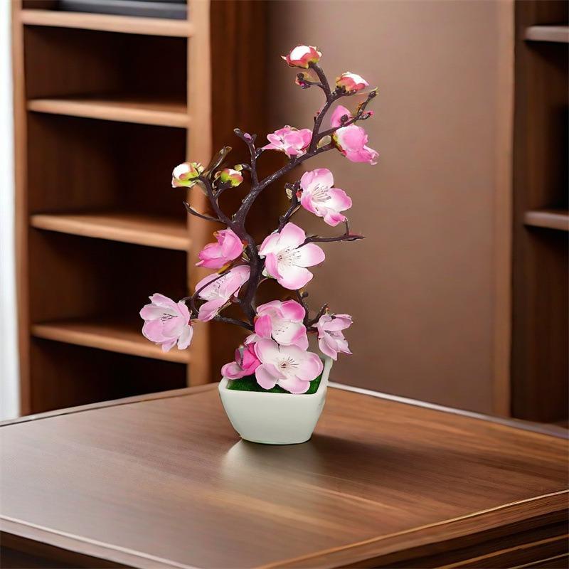 Double Vertical Pattern Pot Wintersweet Bonsai Artificial Plum Blossom Flowerpot Planting Flowerpot